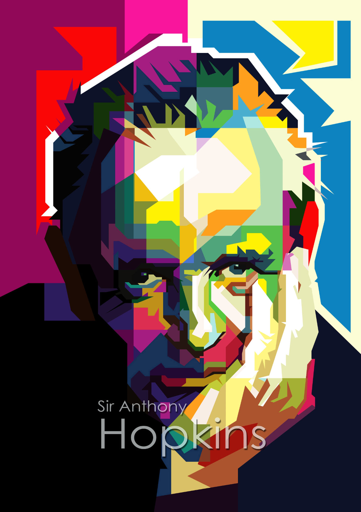 Sir Anthony Hopkins Pop Art WPAP – GoodMoodPrints